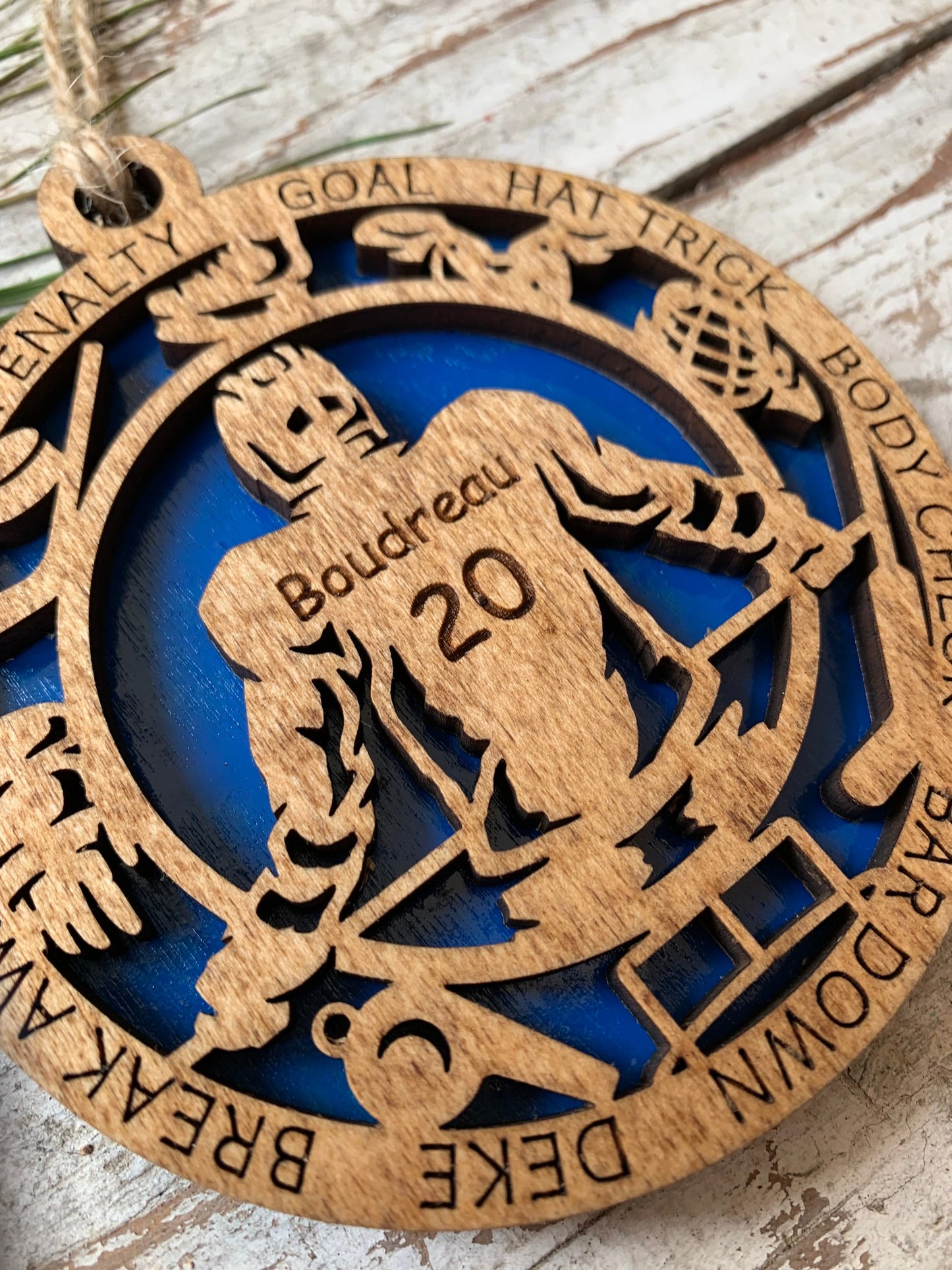 Personalized Hockey Christmas Tree Ornament | Gift for High School Hockey Team | Custom Hockey Player Ornament | Senior Hockey Gift