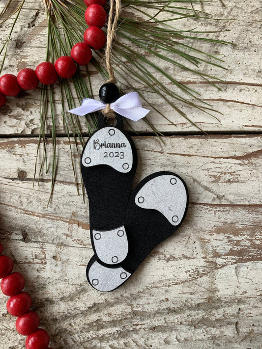 Personalized Tap Dance Christmas Tree Ornament | Tap Shoes Ornament | Jazz Dancer | Dance Teacher Gift | Gift For Dancer | Dance Ornament