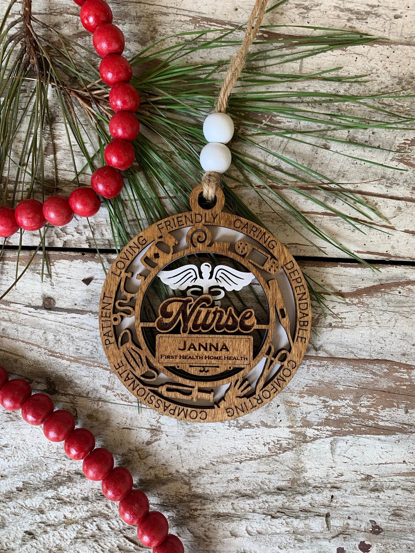 Personalized Nurse Christmas Tree Ornament | Gift for Nursing Graduate | RN Ornament | Gift for Nurse | CNA or LPN Ornament | Custom Nurse