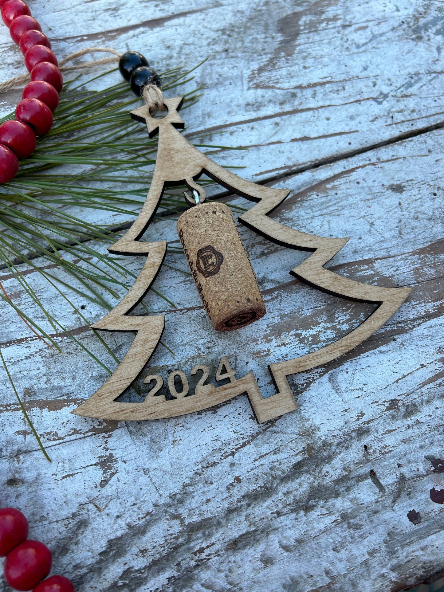 2025 Christmas Tree Wine Cork Keepsake Christmas Tree Ornament - Cork not included | Gift for Wine Lover | Wine Trip | Wine Ornament