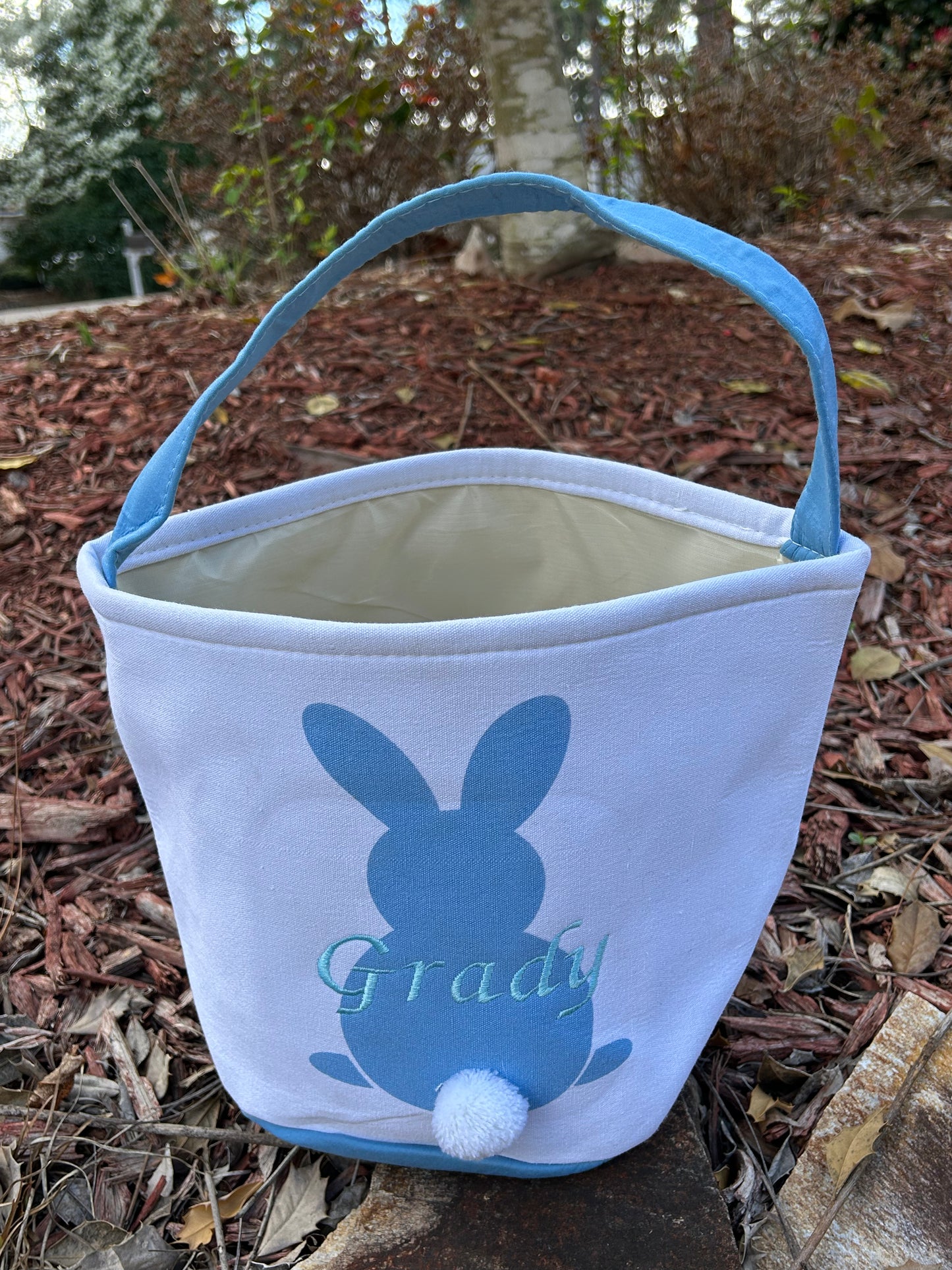 Embroidered Canvas Easter Basket Personalized with your child’s name