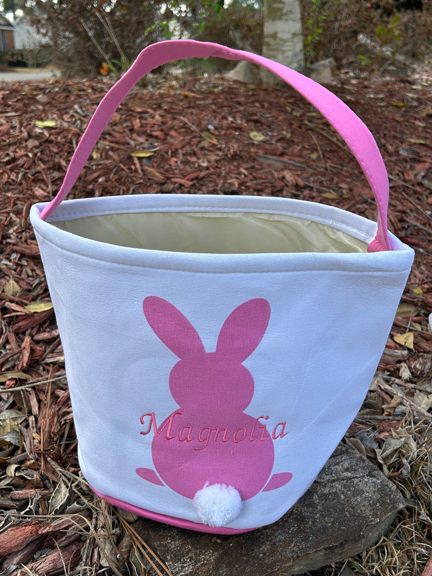 Embroidered Canvas Easter Basket Personalized with your child’s name