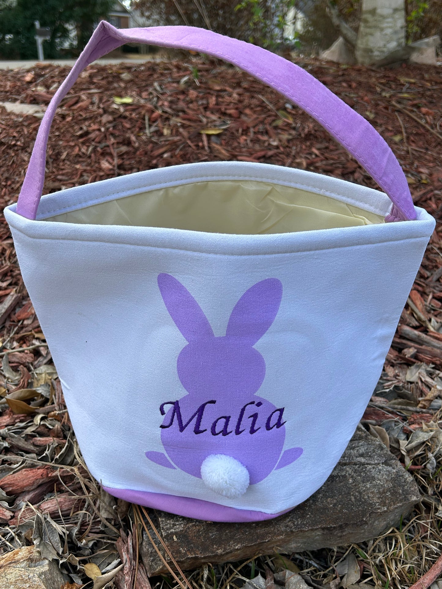 Embroidered Canvas Easter Basket Personalized with your child’s name