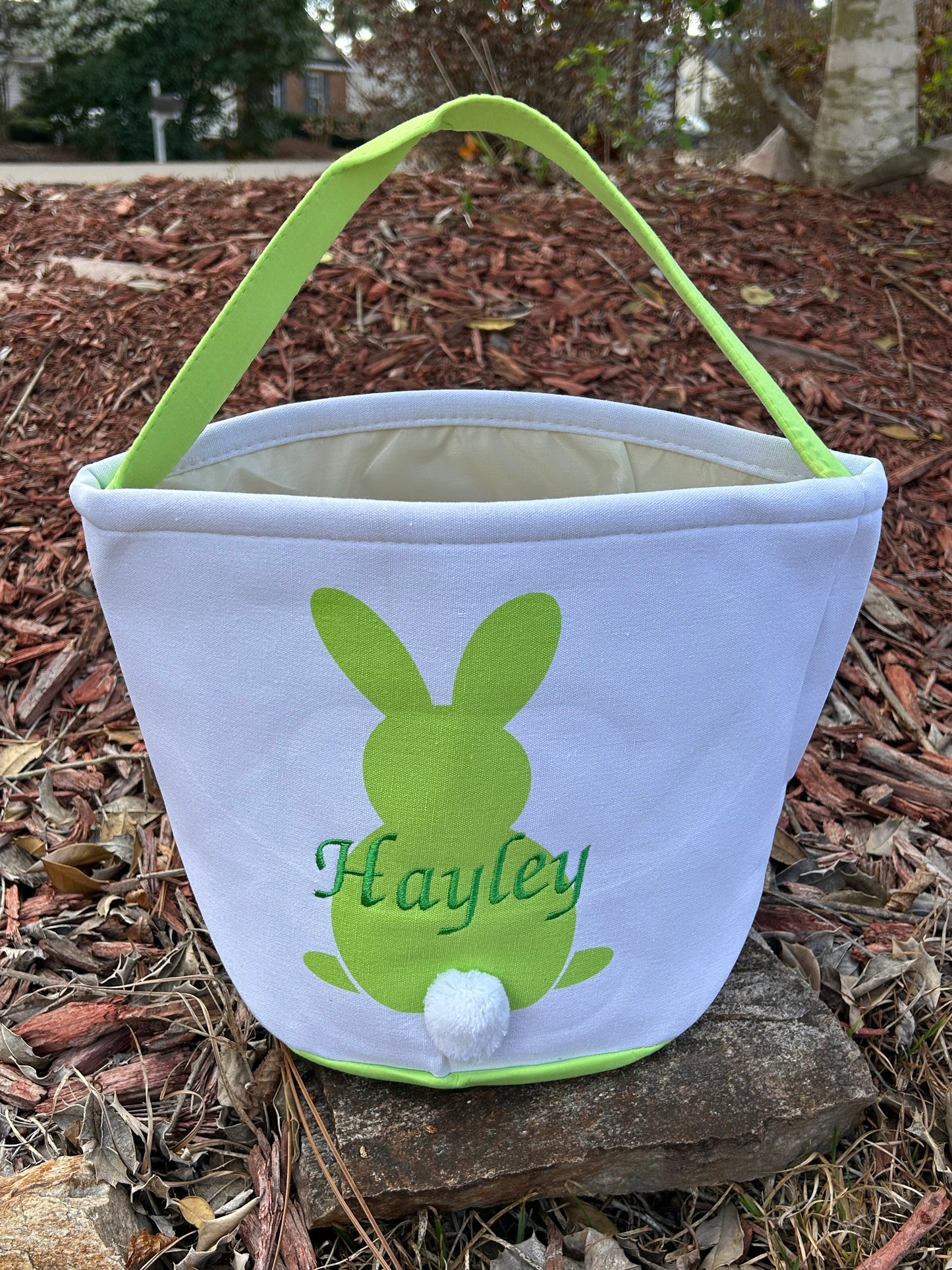Embroidered Canvas Easter Basket Personalized with your child’s name