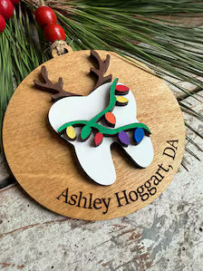Personalized Dental Hygienist Christmas Tree Ornament | Gift for Dentist | Orthodontist | Dental Assistant Team Party Present | First Tooth