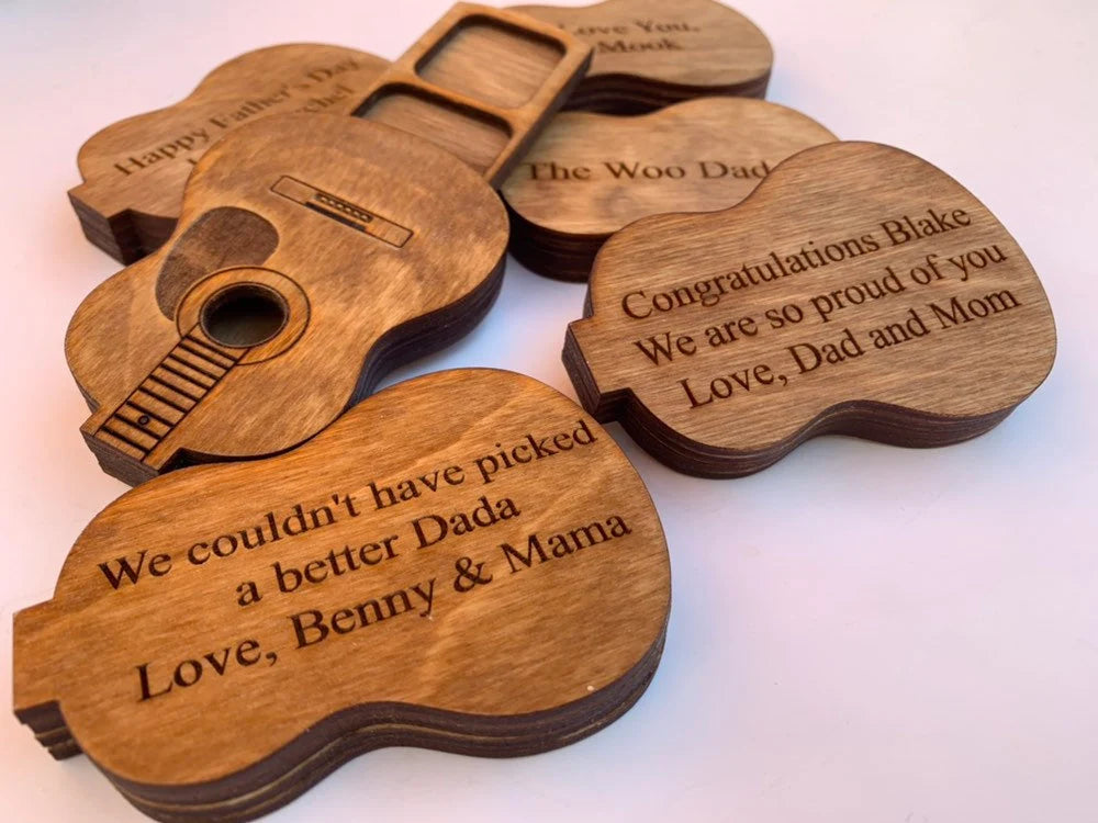 Custom Guitar Pick Holder | Gift for Dad | Gift for Guitar Player | Personalized Gift for Music Lover | Christmas Present for Guitar Player