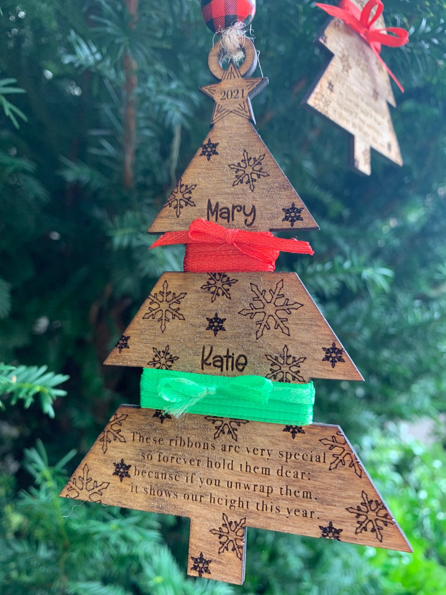 2026 Personalized Child Height Christmas Tree Ornament | Custom Kids Ornament | Measurement Ornament | Gift for Grandparents | Watch Me Grow