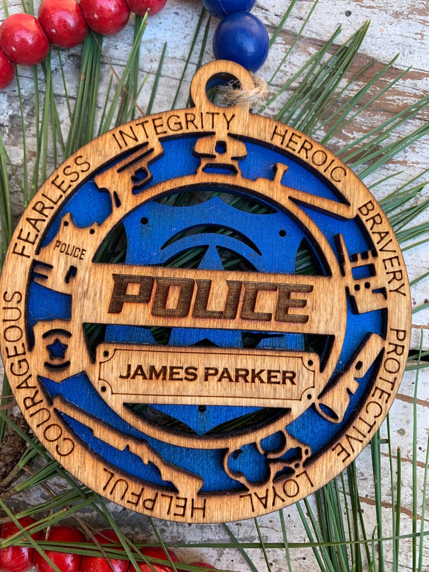 Personalized Police/ Sheriff /Deputy Christmas keepsake Ornament | Gift for Police | Custom Police Ornament | Law Enforcement | Policeman