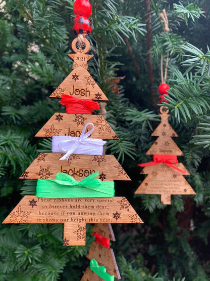2026 Personalized Child Height Christmas Tree Ornament | Custom Kids Ornament | Measurement Ornament | Gift for Grandparents | Watch Me Grow