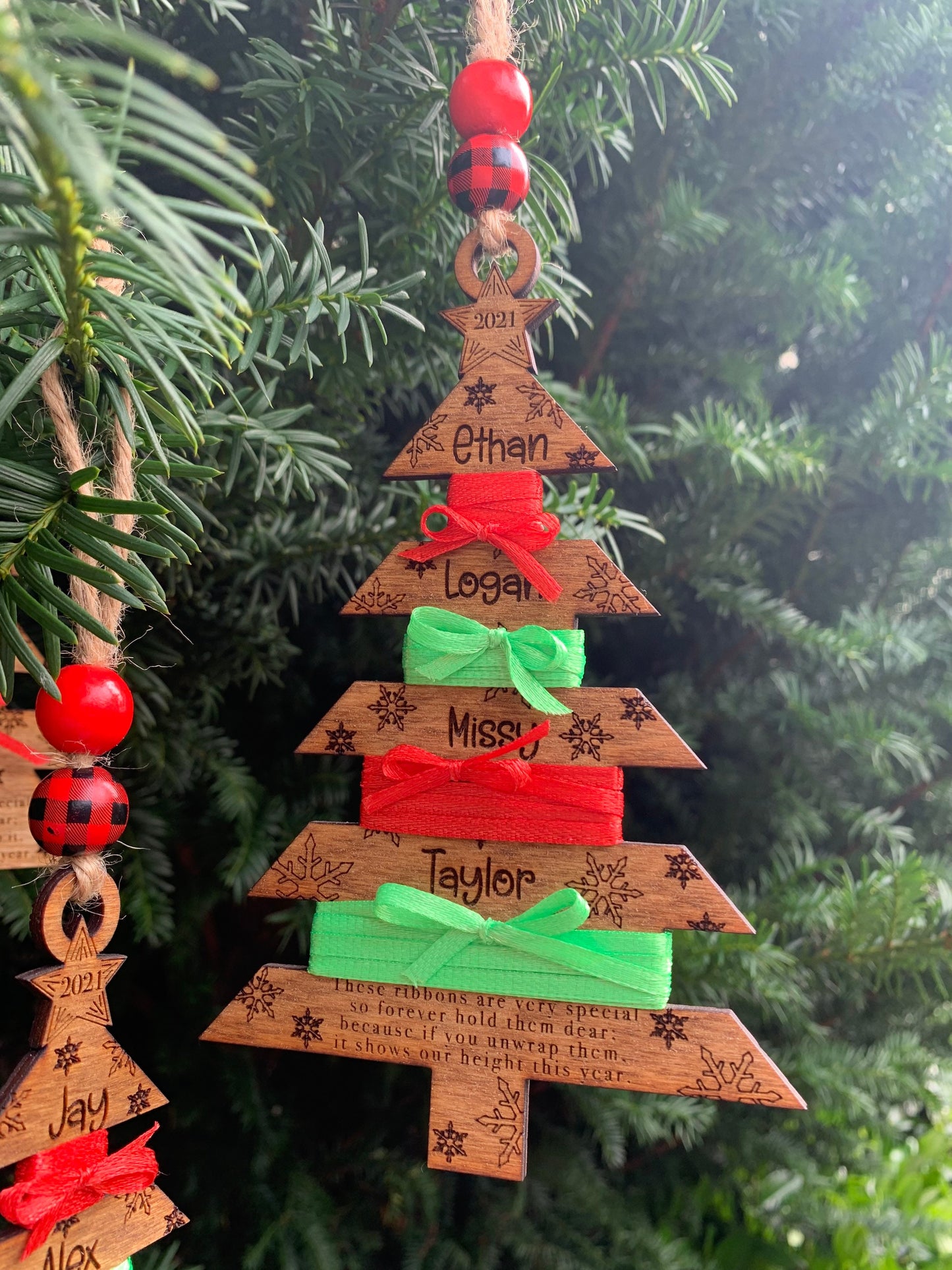 2026 Personalized Child Height Christmas Tree Ornament | Custom Kids Ornament | Measurement Ornament | Gift for Grandparents | Watch Me Grow