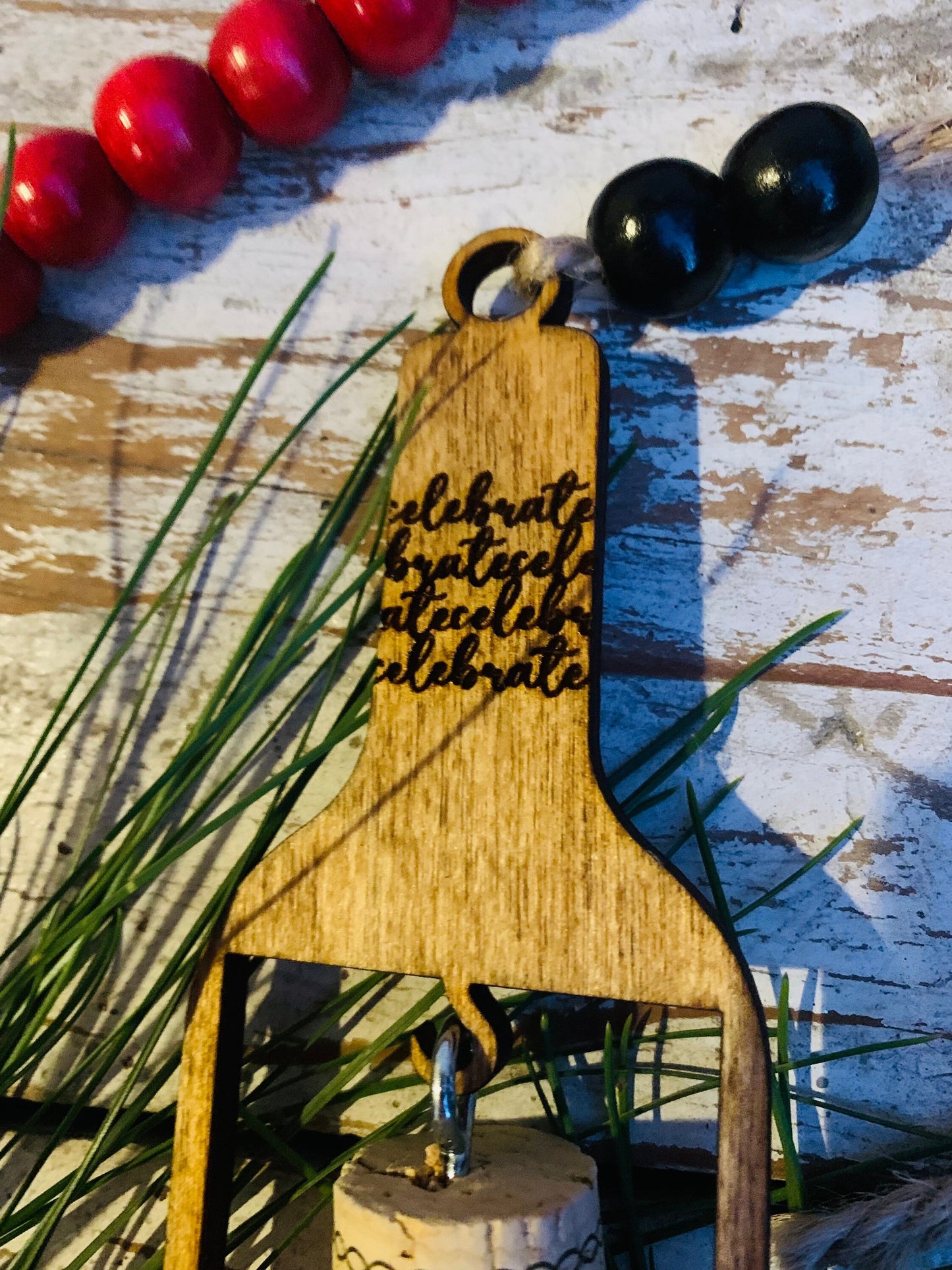 2024 Celebrate Wine Bottle Wine Cork Keepsake Christmas Tree Ornament - Cork not included | Gift for Wine Lover | Wine Trip | Wine Ornament