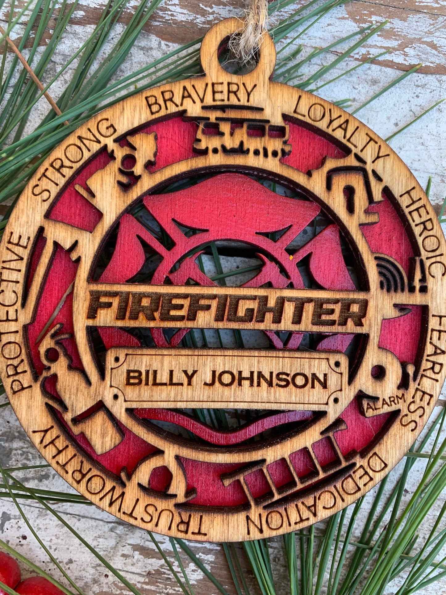 Personalized Firefighter first responder Christmas keepsake Ornament | Gift for Firefighter | Fireman Gift