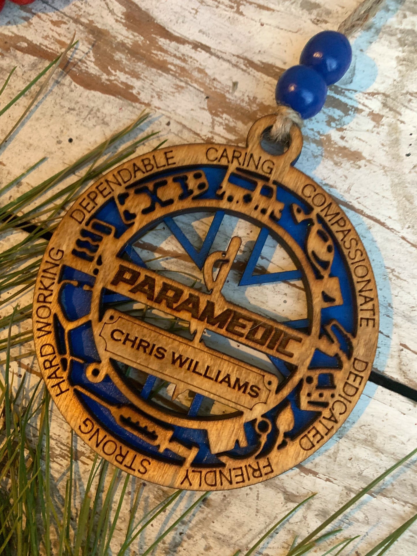 Personalized Paramedic EMT First Responder Christmas Tree keepsake Ornament