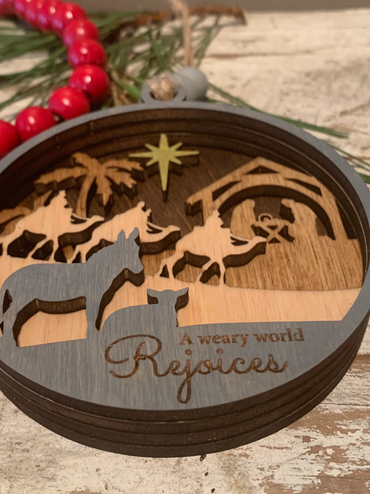 Nativity Scene Christmas Tree Ornament | Jesus Ornament | Christian Ornament | Sunday School Gift | Gift for Pastor