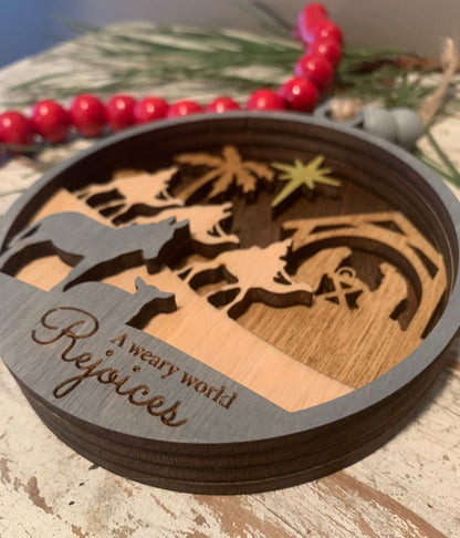 Nativity Scene Christmas Tree Ornament | Jesus Ornament | Christian Ornament | Sunday School Gift | Gift for Pastor