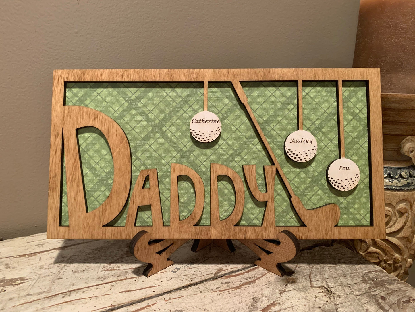 Personalized Dad or Grandpa Golf Sign | Fathers Day Golfing Gift for Daddy | Golfer Gift for Papa Pops Pappy | Golf Lover Custom Present