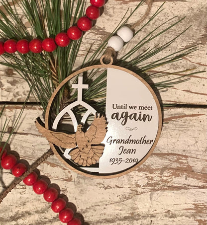 Personalized Memorial Cardinal Christmas Tree Ornament | Sympathy Gift | Loved One Memorial | Loss of Mom | Loss of Dad |  In Loving Memory