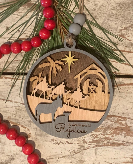 Nativity Scene Christmas Tree Ornament | Jesus Ornament | Christian Ornament | Sunday School Gift | Gift for Pastor