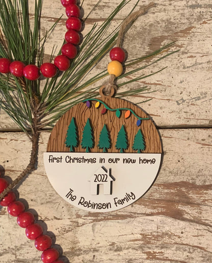 2026 First Christmas in Our New Home Christmas Ornament | New Home Ornament | Housewarming Gift | New Address Ornament | Family Ornament