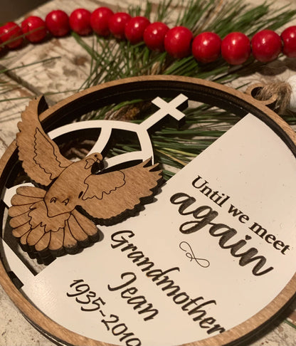 Personalized Memorial Cardinal Christmas Tree Ornament | Sympathy Gift | Loved One Memorial | Loss of Mom | Loss of Dad |  In Loving Memory