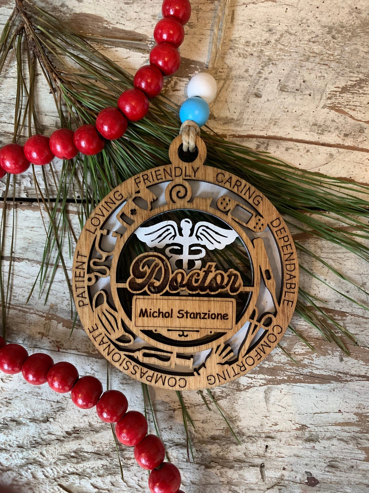 Personalized Medical Doctor or Physician Christmas Tree Ornament | Custom Doctor Ornament | Gift for Doctor | phD Graduation