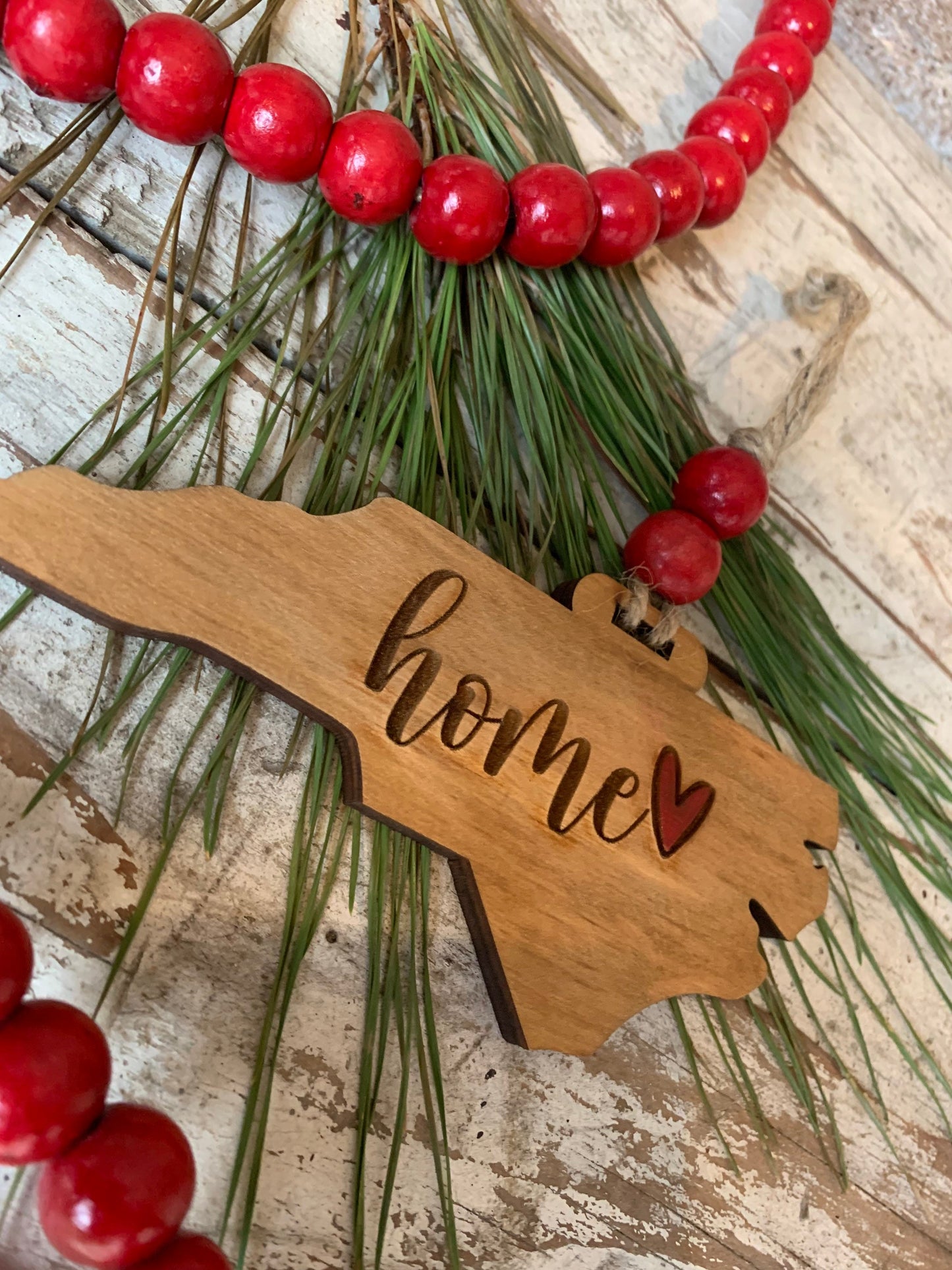 North Carolina Christmas Tree Ornament | NC Home | Gift for Co-Workers in NC | New House in NC | Raleigh Asheville Charlotte Greensboro