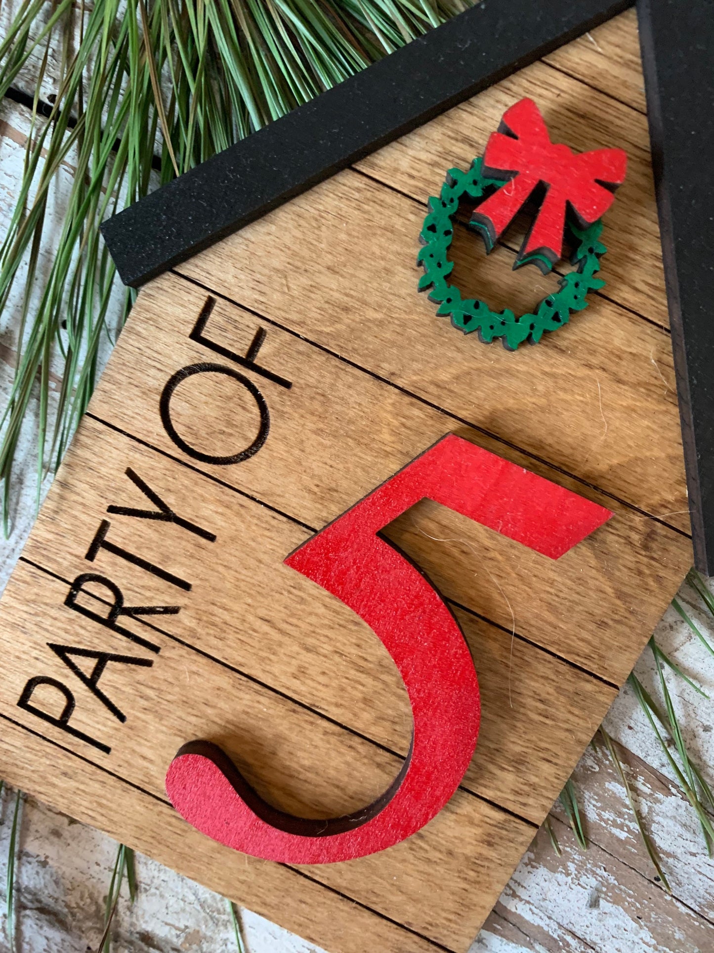 Family Christmas Tree Ornament | Party of Ornament | Holiday Gift for a Family | Party of 5 Ornament | Home Ornament | Housewarming Gift
