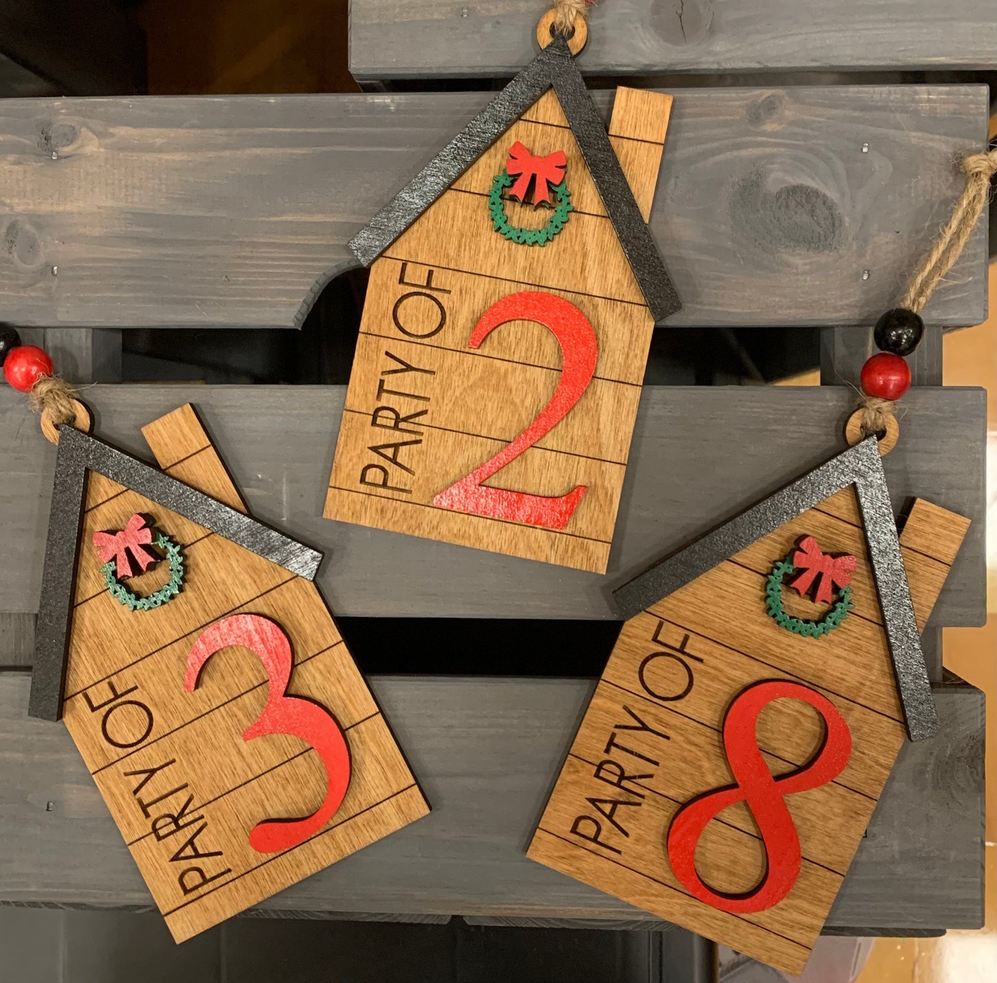 Family Christmas Tree Ornament | Party of Ornament | Holiday Gift for a Family | Party of 5 Ornament | Home Ornament | Housewarming Gift
