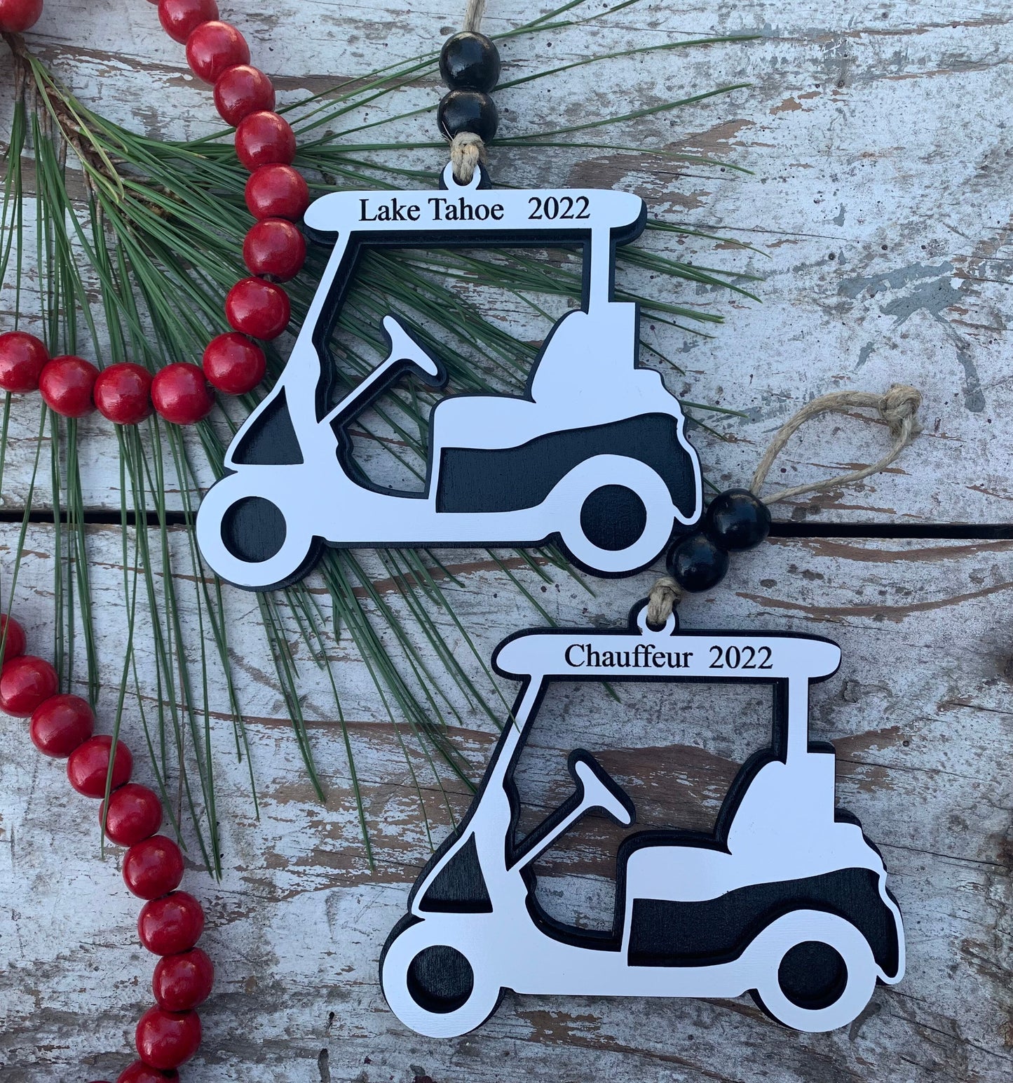 Golf Cart Christmas Tree Ornament | Personalized Gift for Golf Lover | Golf Trip Souvenir | Golf Course Employees Gift | High School Golf