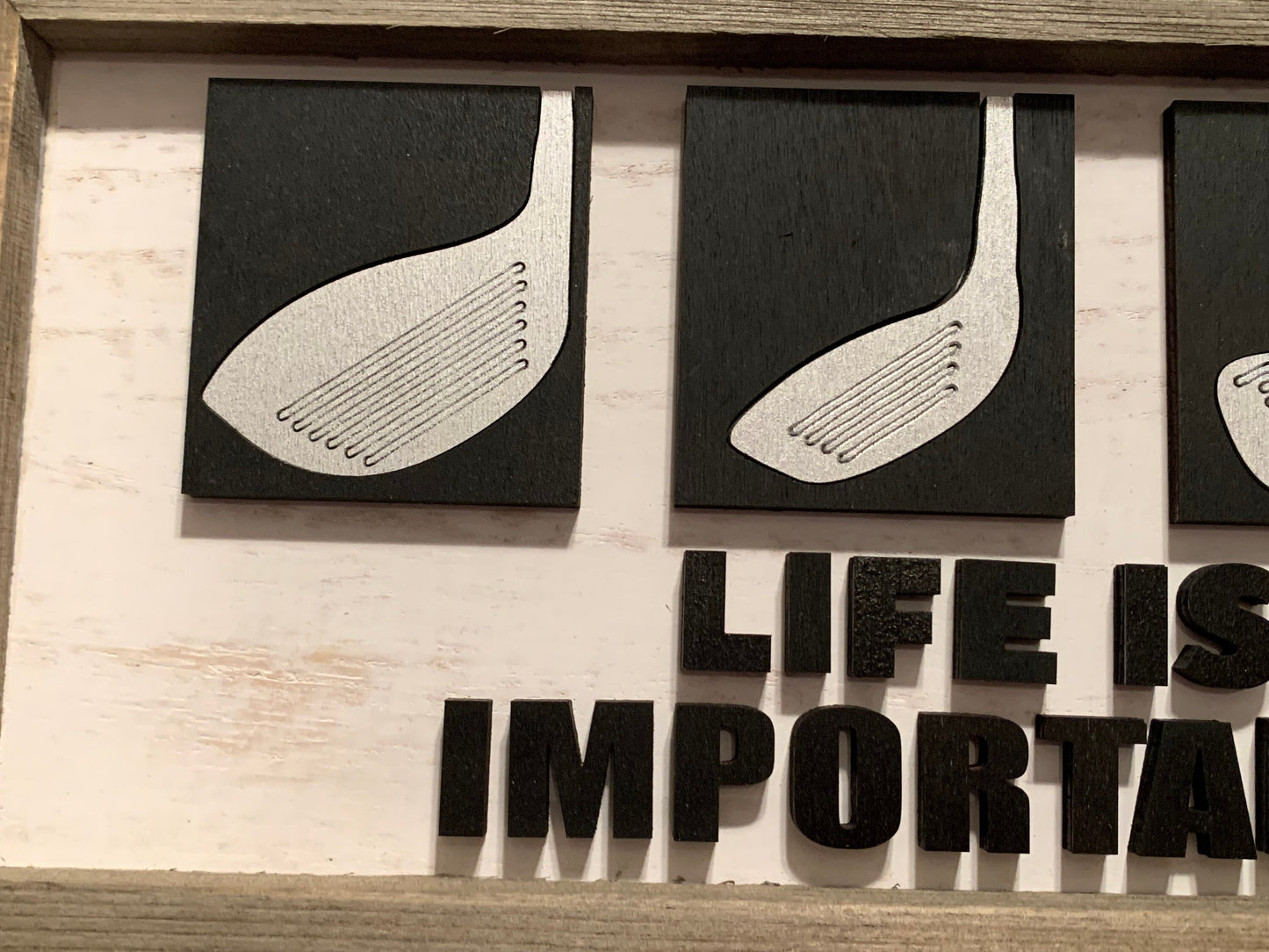 Golf Sign “Life is Full of Important Choices” | Golf Gifts for him| Fathers Day Golf Gift | Golf Decor | Golf Clubs