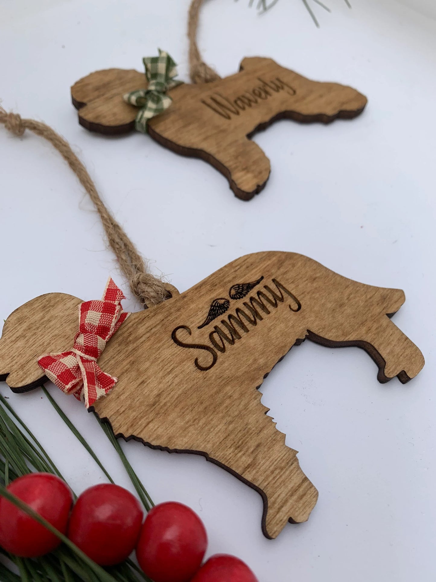 Personalized Aussie Doodle | Australian Sheppard | Bernese Mountain | Bichon Frise Dog Breed Christmas Tree Ornament  | Dog Mom | Dog Lover