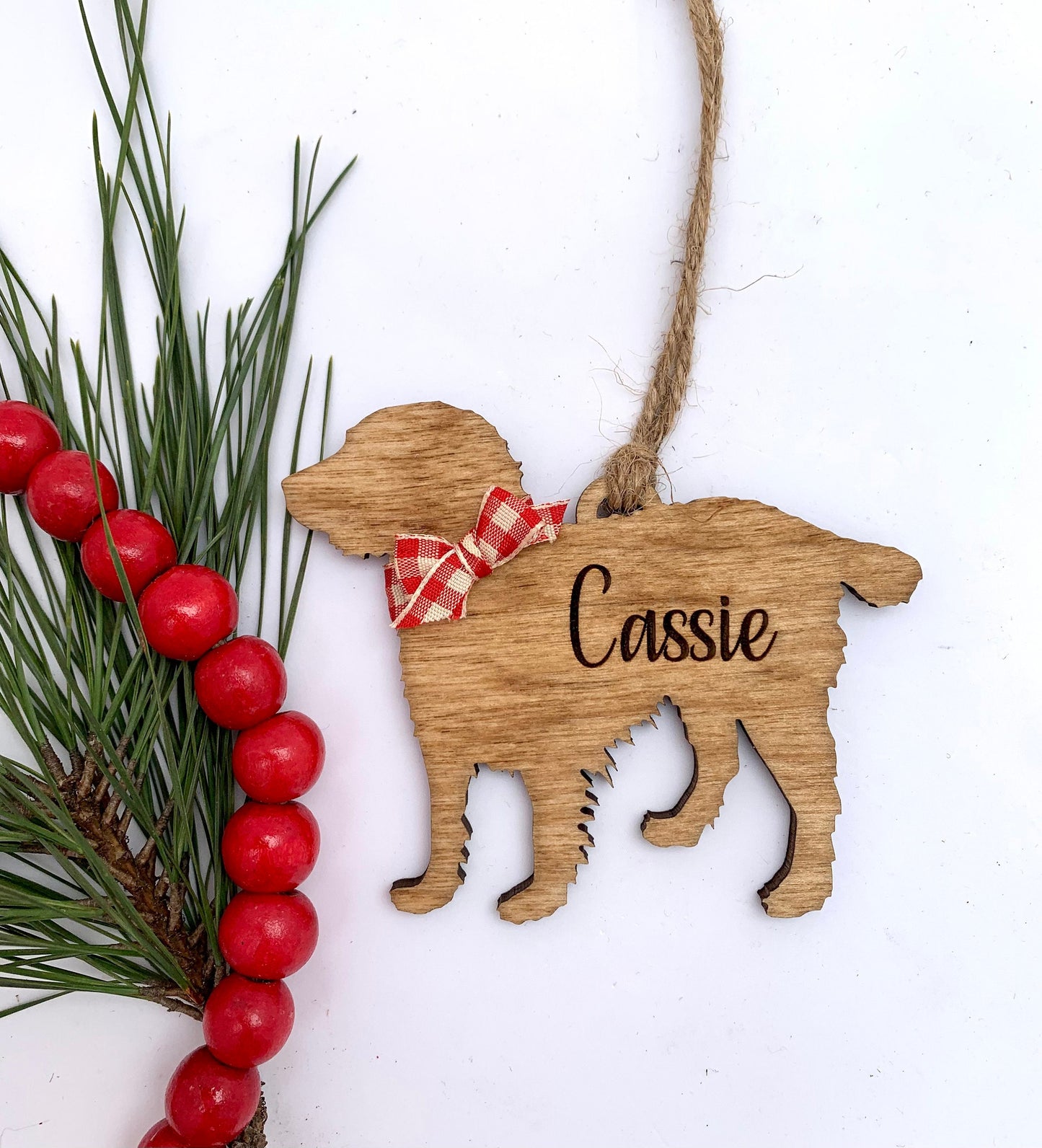 Personalized Border Collie | Boston Terrier | Boykin Spaniel | Boxer Dog Breed Christmas Tree Ornament | Dog Mom | Dog Lover gift