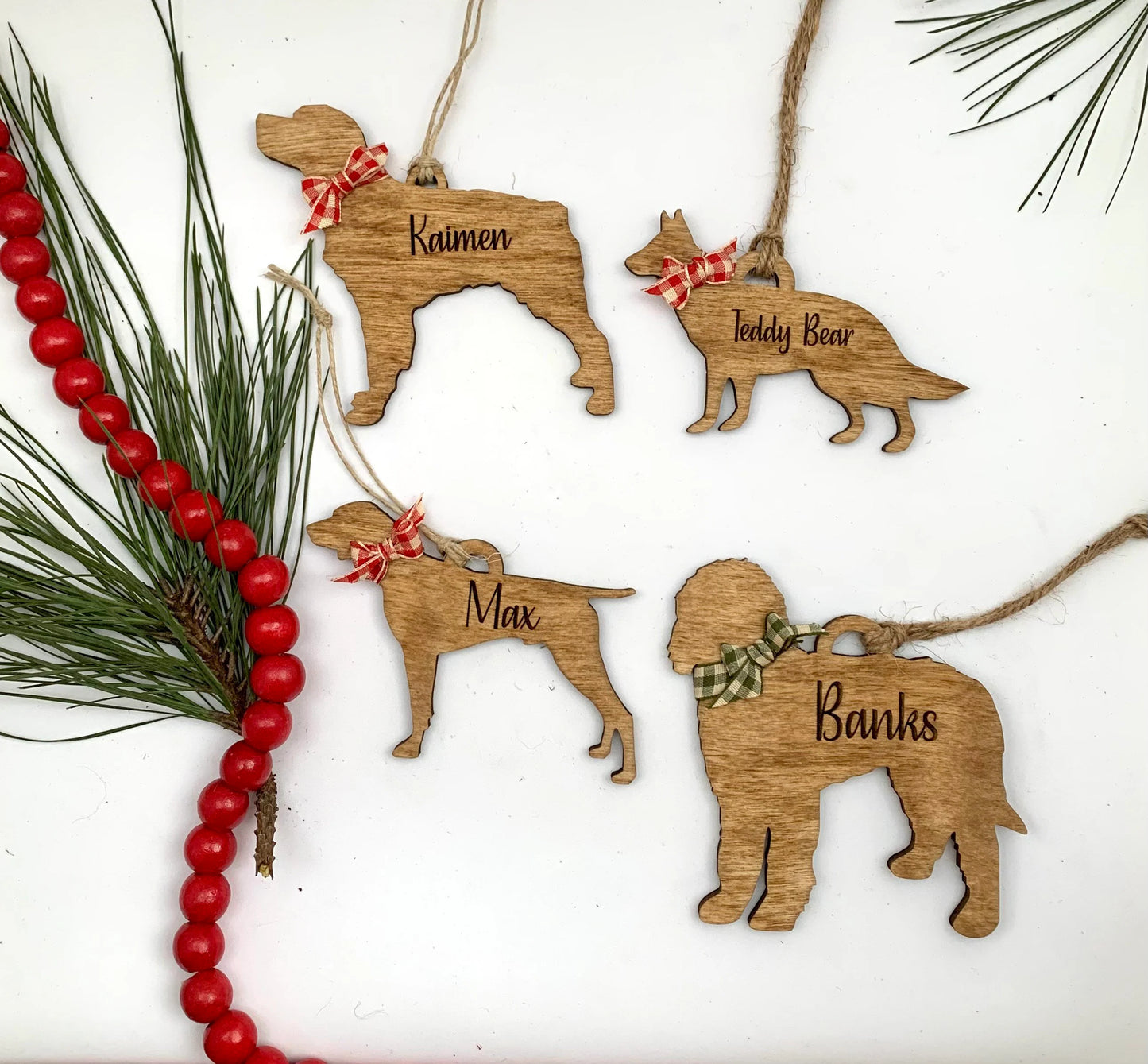 Personalized French Brittany | German Sheppard | German SH Pointer | Golden Doodle Dog  Christmas Tree Ornament  | Dog Mom | Dog Lover Gift