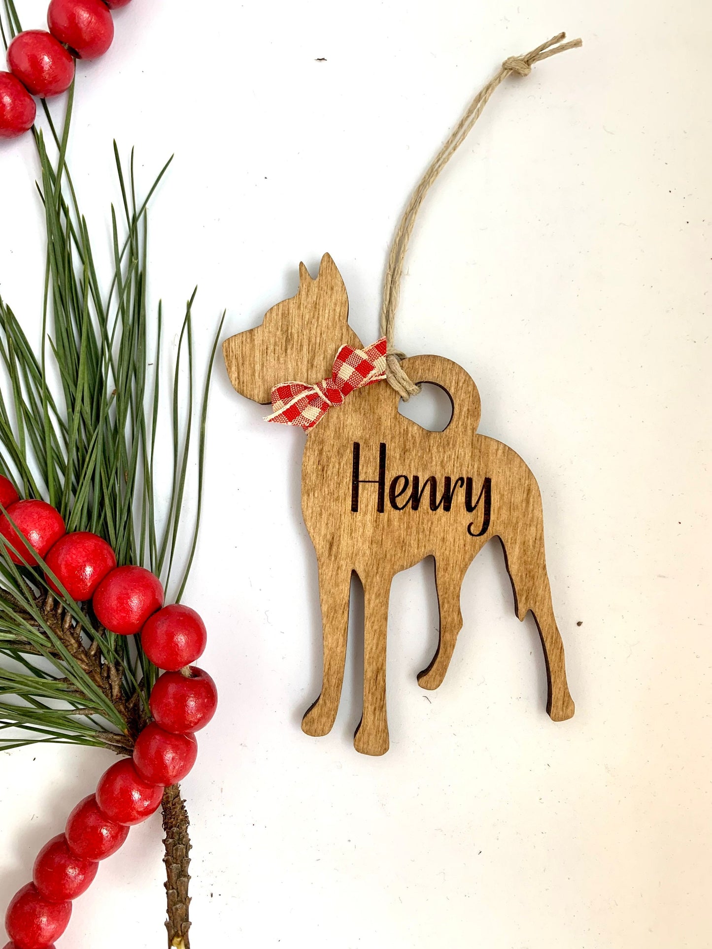 Personalized Great Dane | Great Pyrenees | Greyhound | Husky Christmas Tree Ornament  | Dog Mom | Dog Lover gift