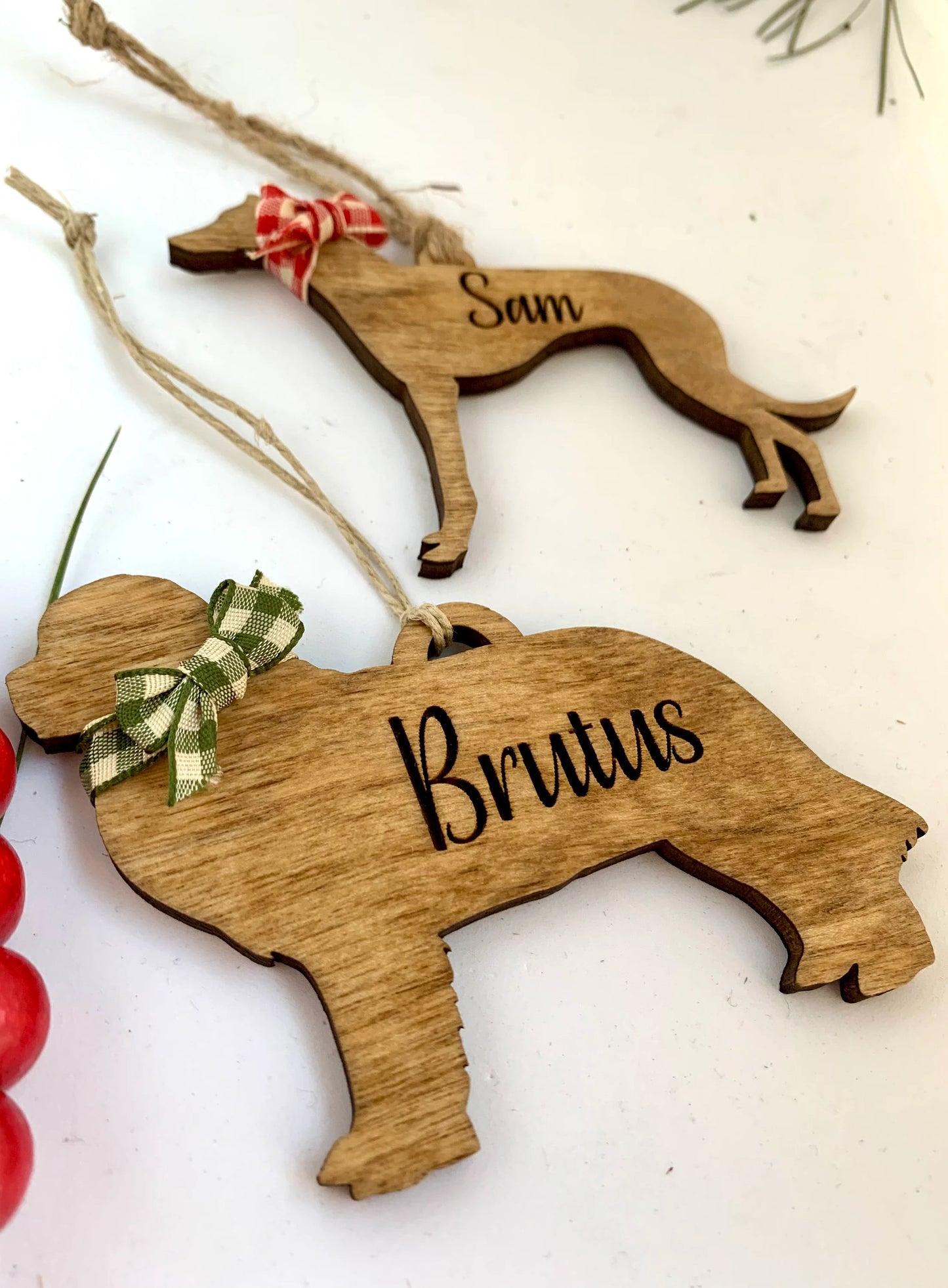 Personalized Great Dane | Great Pyrenees | Greyhound | Husky Christmas Tree Ornament  | Dog Mom | Dog Lover gift