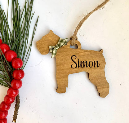 Personalized Rottweiler Rot | Samoyed | Schnauzer | Sheltie Dog Breed Christmas Tree Ornament |  Dog Mom | Dog Lover gift