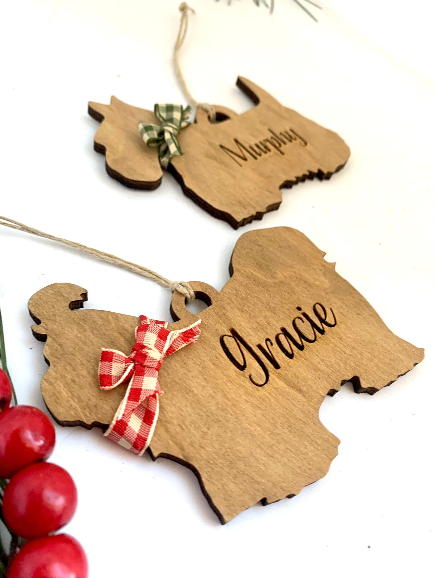 Personalized Shih Tzu | Terrier | Weimaraner | Westie Dog Breed Christmas Tree Ornament | Dog Mom | Dog Lover gift