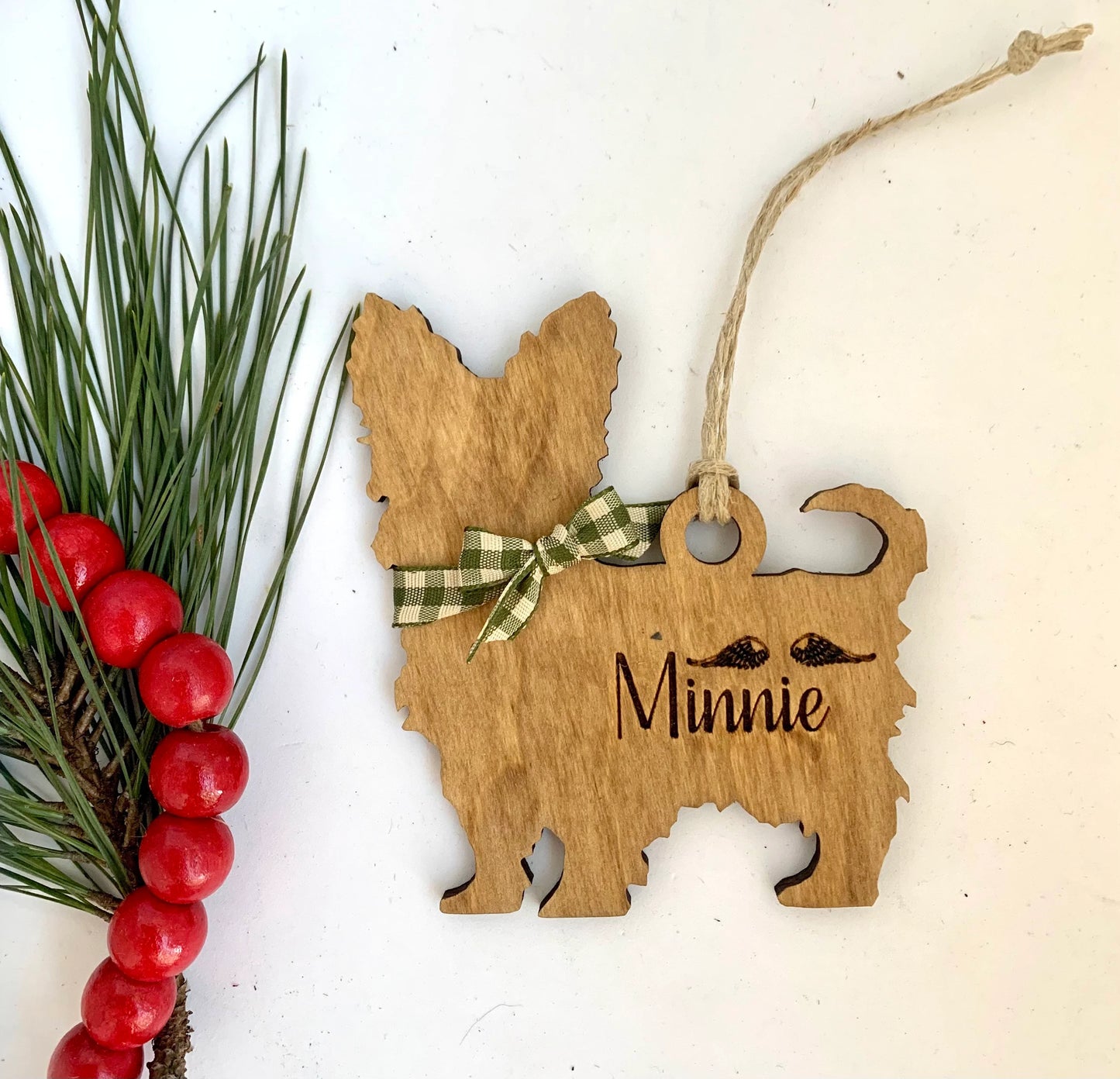Personalized Beagle | Yorkie | Yorkshire Terrier | Bassett Hound Dog Breed Christmas Tree Ornament | Dog Mom | Dog Lover gift