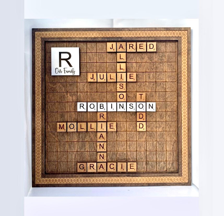 Custom Scrabble Tiles Family Tree | Grandparents Sign | Personalized Mothers Day Gift | Gift for Mom | Gift for Grandma