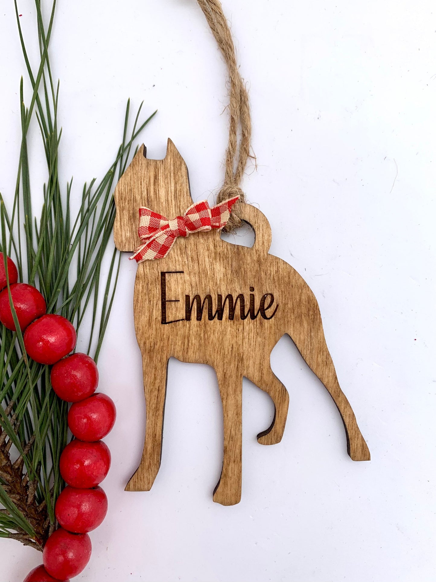 Personalized Border Collie | Boston Terrier | Boykin Spaniel | Boxer Dog Breed Christmas Tree Ornament | Dog Mom | Dog Lover gift