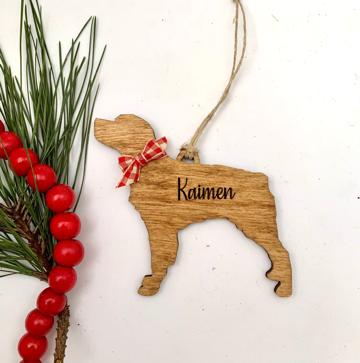 Personalized French Brittany | German Sheppard | German SH Pointer | Golden Doodle Dog  Christmas Tree Ornament  | Dog Mom | Dog Lover Gift