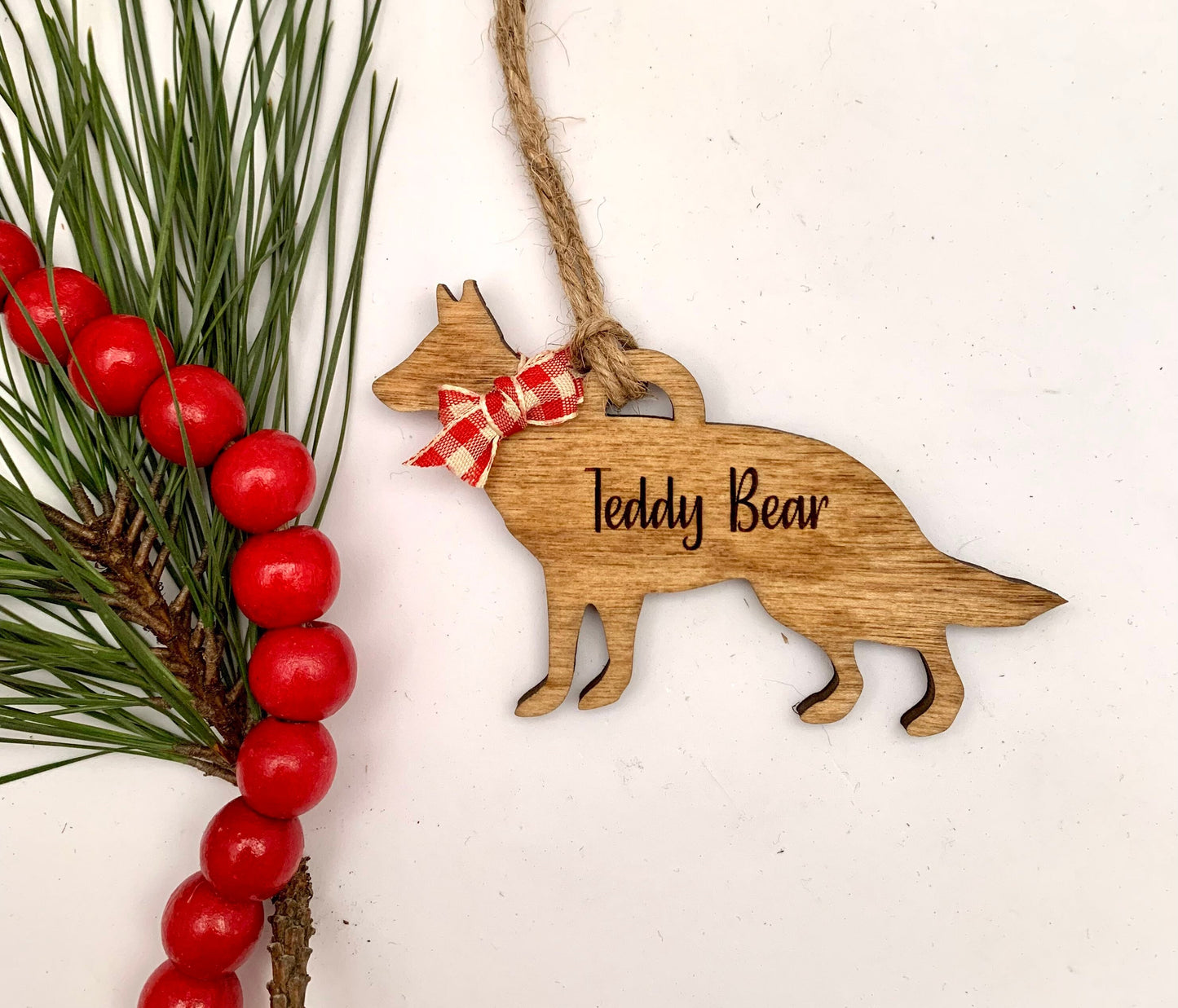 Personalized French Brittany | German Sheppard | German SH Pointer | Golden Doodle Dog  Christmas Tree Ornament  | Dog Mom | Dog Lover Gift