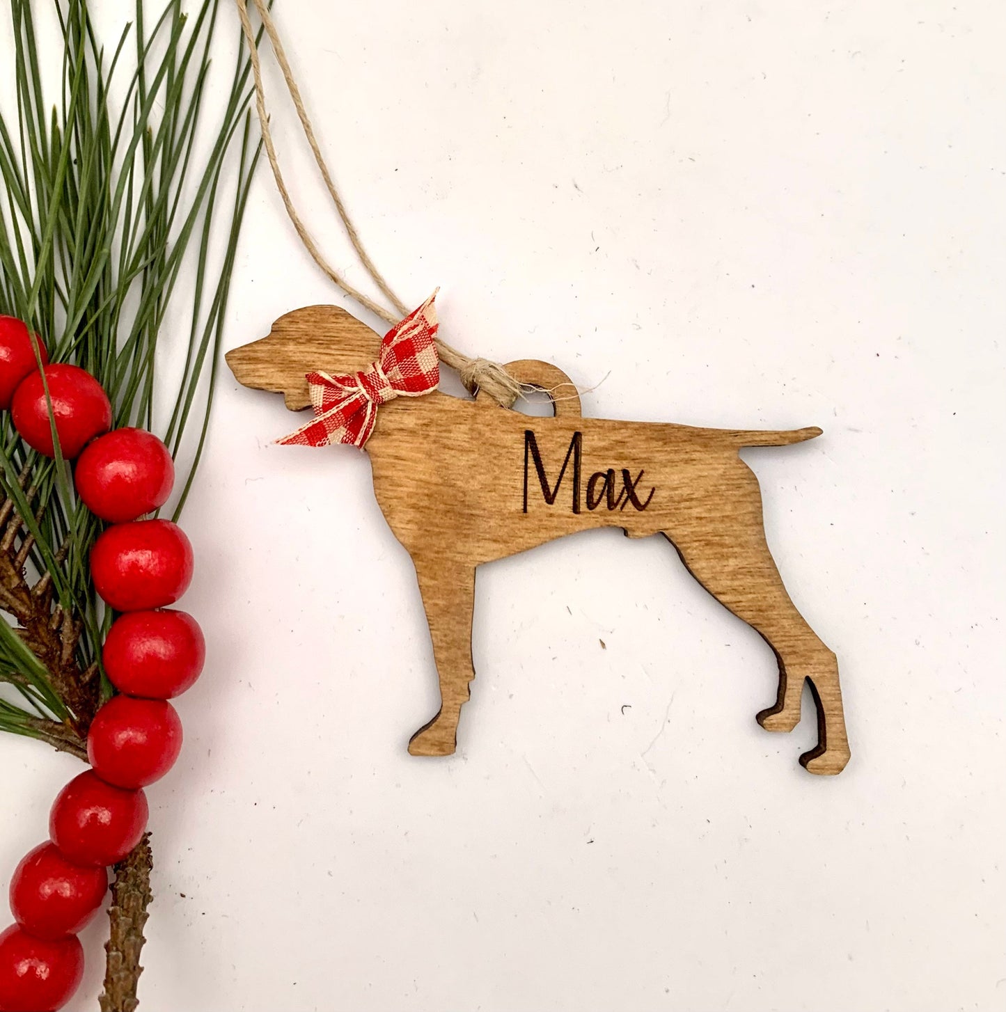 Personalized French Brittany | German Sheppard | German SH Pointer | Golden Doodle Dog  Christmas Tree Ornament  | Dog Mom | Dog Lover Gift