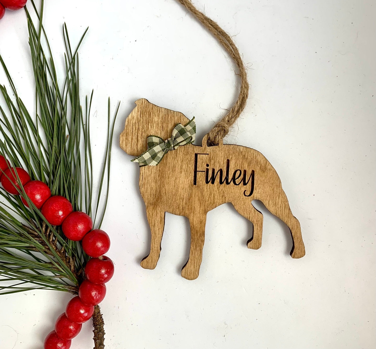 Personalized Jack Russell | Lab Labrador Retriever | Labradoodle | Pitbull Christmas Tree Ornament  | Dog Mom | Dog Lover gift