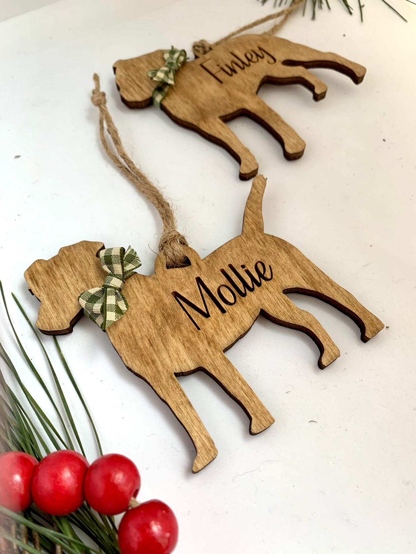 Personalized Jack Russell | Lab Labrador Retriever | Labradoodle | Pitbull Christmas Tree Ornament  | Dog Mom | Dog Lover gift
