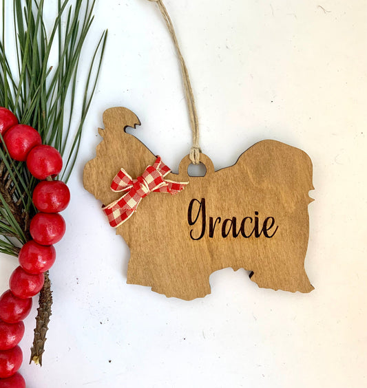 Personalized Shih Tzu | Terrier | Weimaraner | Westie Dog Breed Christmas Tree Ornament | Dog Mom | Dog Lover gift