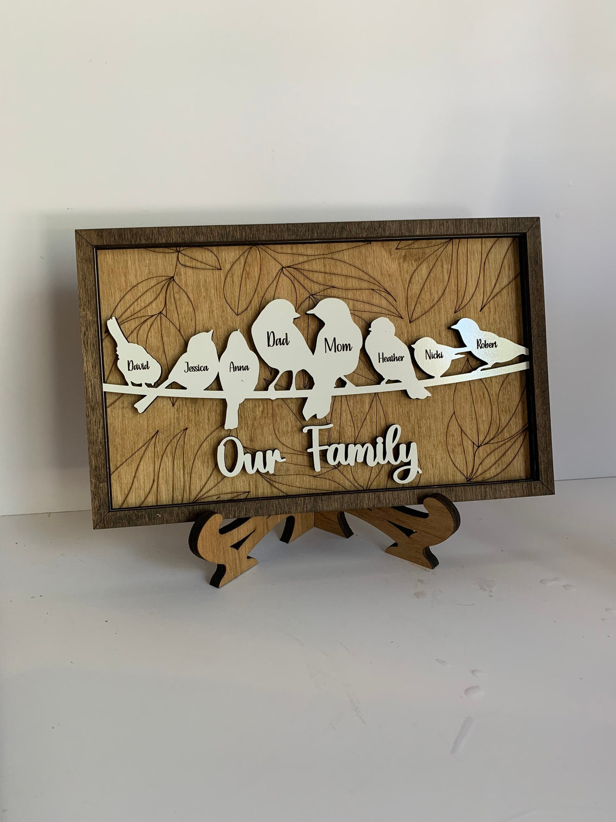 Personalized Bird Family Sign | Mother’s Day gift | Grandkids Names Decor | Custom Gift for Grandma or Mom | Our Nest