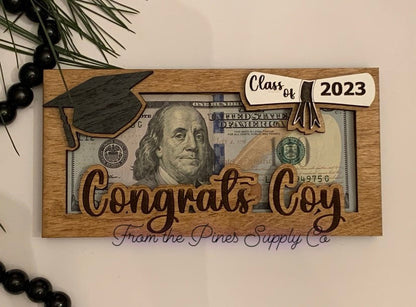 Personalized Graduation Money Holder Gift | Graduation Cash Holder | Class of 2026 High School Senior Gift | Custom College Graduate Gift