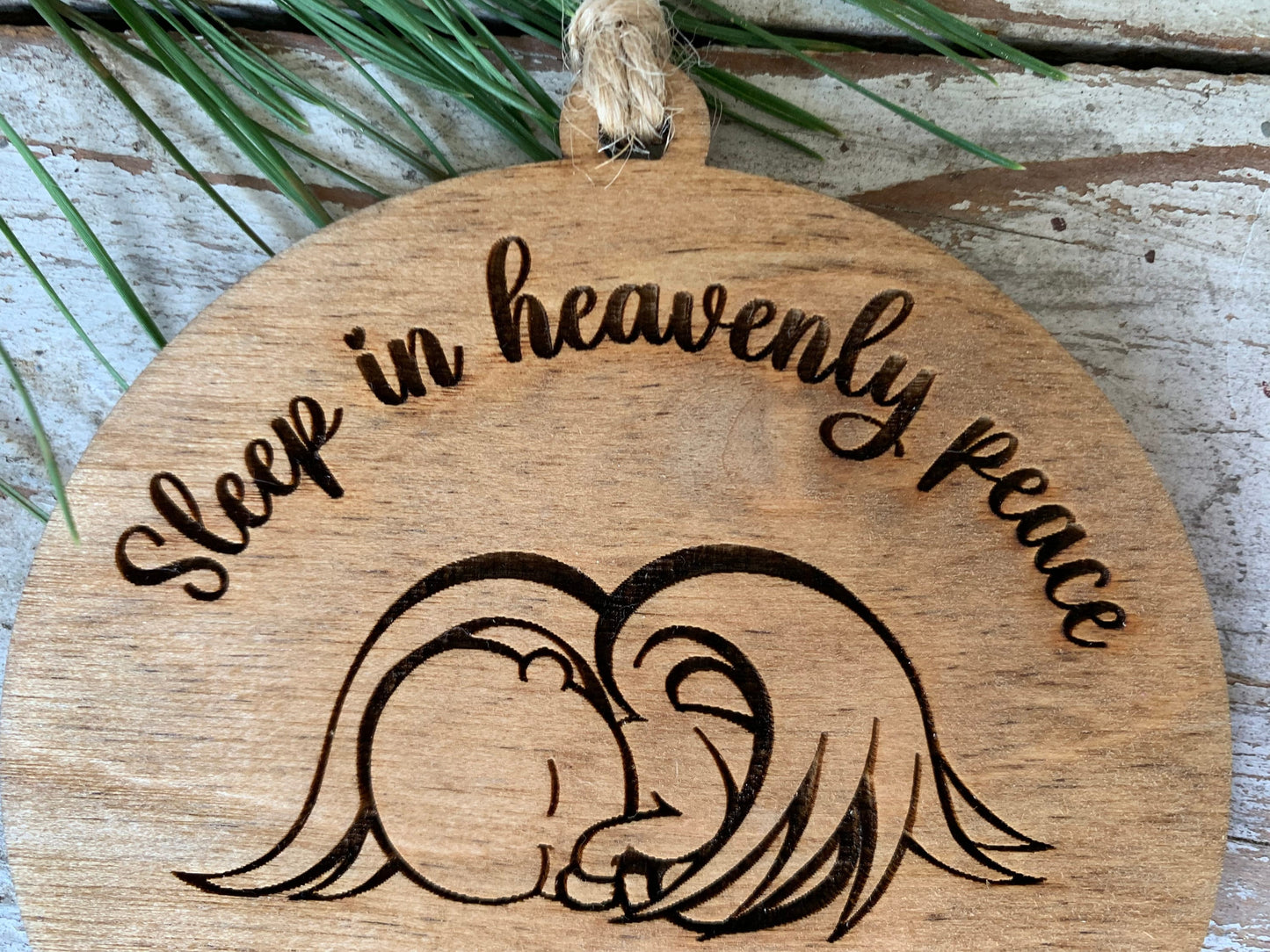 Baby Memorial Ornament | Baby Loss Christmas Tree Ornament | Infant Loss Gift | Sleep in Heavenly Peace Ornament
