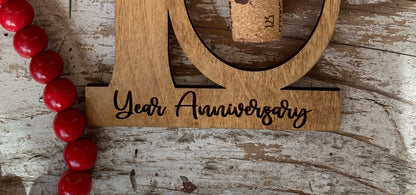 2026 10th Anniversary Wine Cork Keepsake Christmas Tree Ornament- Cork not included | Ten Year Anniversary | 10th Anniversary Gift | 10 yr